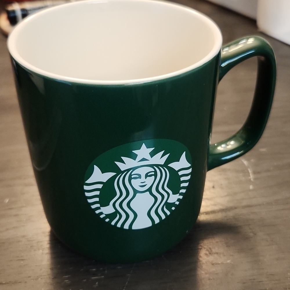 Starbucks Mermaid 16oz Mug Green White